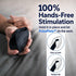 Hot Octopuss Pulse Solo Essential held in one hand, showing side controls and diagrams illustrating grip and fit.