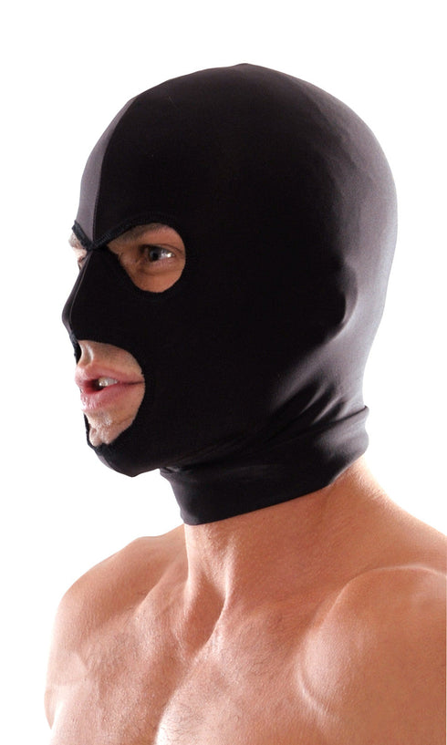 Fetish Fantasy Series Spandex 3-Hole Hood Black (view 3)