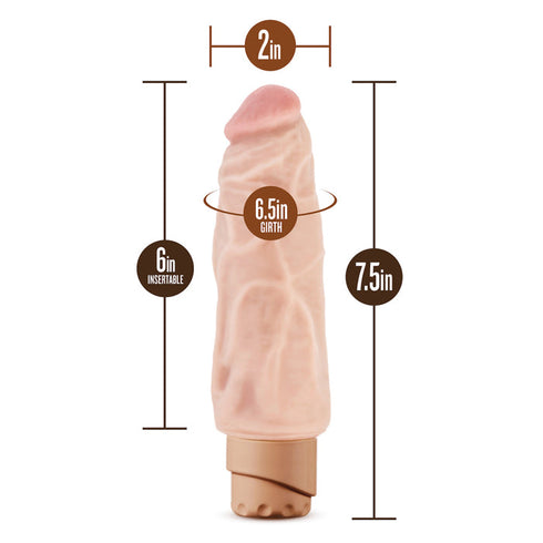 Dr. Skin Cock Vibe 9 Realistic 7.5 in. Vibrating Dildo Beige