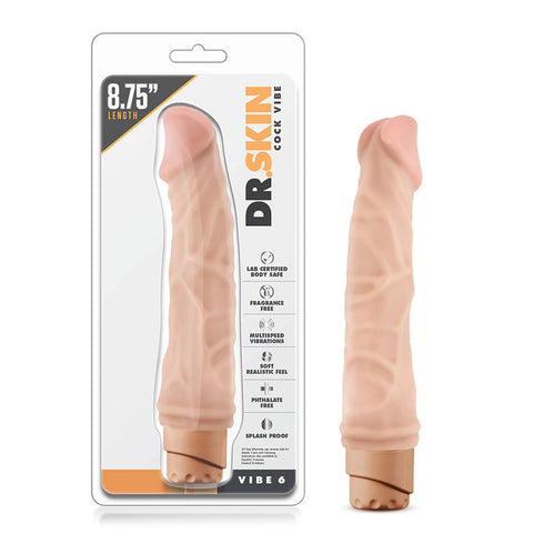 Dr. Skin Cock Vibe 6 Realistic 8.75 in. Vibrating Dildo