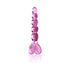 Icicles No. 43 Glass Massager with Heart-Shaped Handle Pink