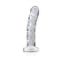 Icicles No. 62 Curved Realistic 6.5 in. Glass Dildo Clear