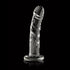 Icicles No. 62 Curved Realistic 6.5 in. Glass Dildo Clear
