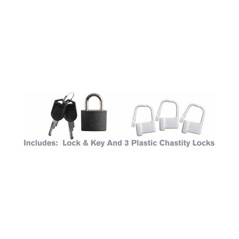 Fantasy C-Ringz Extreme Silicone Cock Blocker Locking Chastity Cage Black