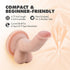 Dr. Skin Mini Cock Realistic 4 in. Dildo with Balls Beige