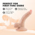 Dr. Skin Mini Cock Realistic 4 in. Dildo with Balls Beige