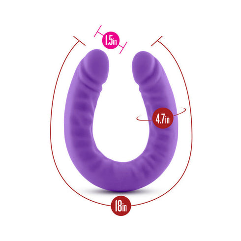 Ruse Realistic 18 in. Silicone Slim Double Dong Dual Ended Dildo