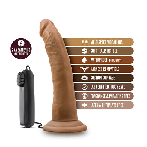 Dr. Skin Dr. Dave Realistic 7 in. Vibrating Dildo
