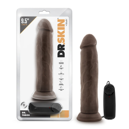 Dr. Skin Dr. Throb Realistic 9.5 in. Vibrating Dildo