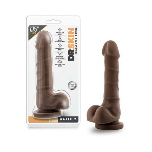 Dr. Skin Basic 7 Realistic 7.75 in. Dildo with Balls