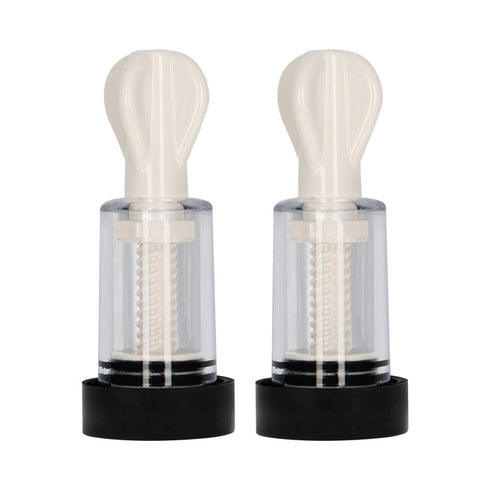 ElectroShock Remote-Controlled E-Stimulation Nipple Suckers White