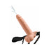 Fetish Fantasy Series 7.5 in. Hollow Squirting Strap-On With Balls Beige/Black