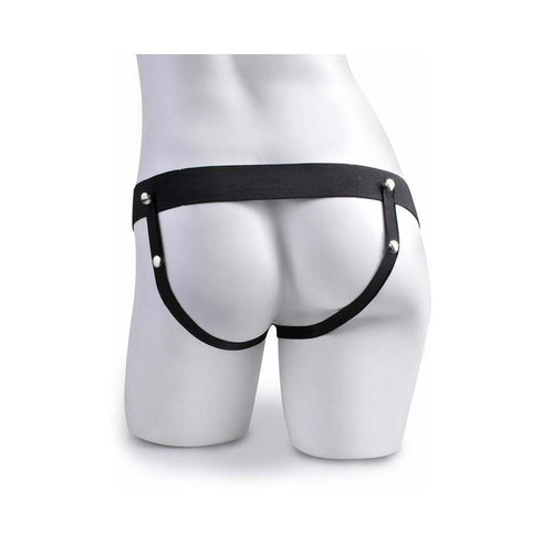 Fetish Fantasy Series 7.5 in. Hollow Squirting Strap-On With Balls Beige/Black