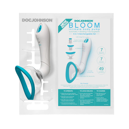 Bloom - Intimate Body Pump - Automatic - Vibrating - Rechargeable Blue/White
