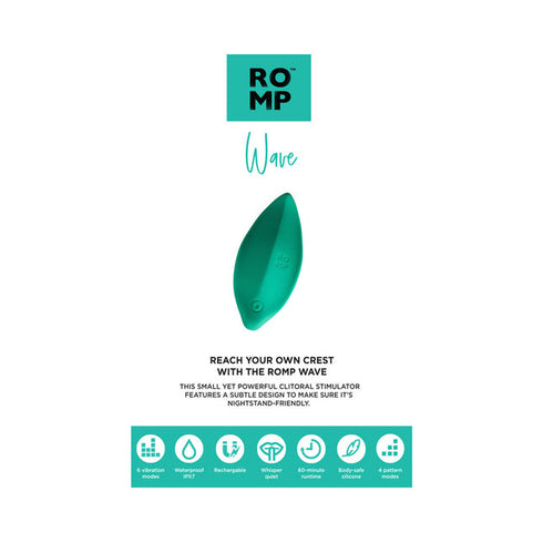 ROMP Wave Rechargeable Silicone Lay-On Vibrator Mint