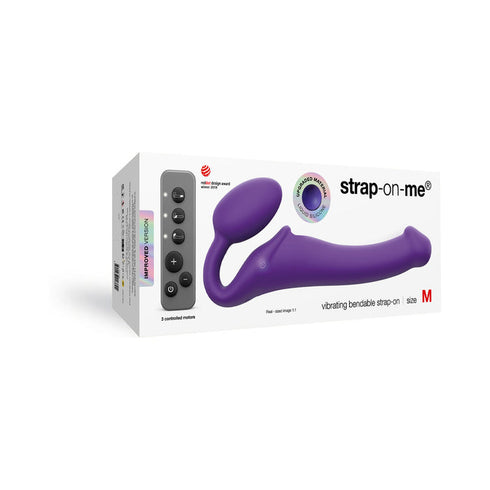 Strap-On-Me Rechargeable Remote-Controlled Vibrating Bendable Strap-On