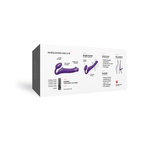 Strap-On-Me Rechargeable Remote-Controlled Vibrating Bendable Strap-On