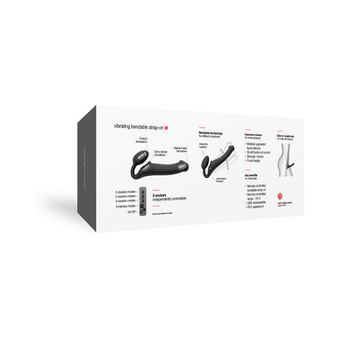 Strap-On-Me Rechargeable Remote-Controlled Vibrating Bendable Strap-On