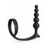 Cock Ring with Anal Beads - Vibrating Penis Ring Butt Plug Combo for Men
