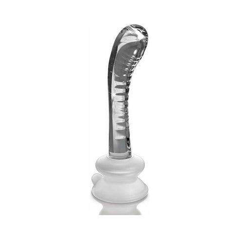 Icicles No. 87 Curved Glass G-Spot Massager With Suction Cup