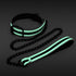 GLO Bondage Collar & Leash Green