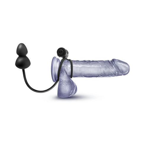 Prostate Massager with Cock Ring - Vibrating Butt Plug Penis Ring Combo | Couples Toy