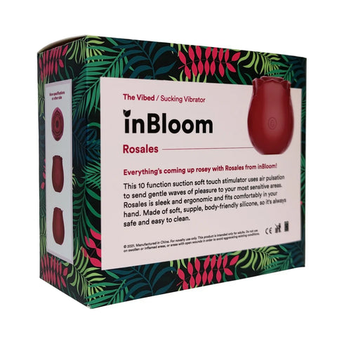 inBloom Rosales Sucking Vibrator | Rechargeable Air Pulsation & Soft Silicone Design
