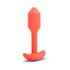 b-Vibe Vibrating Snug Plug 1 Rechargeable Weighted Silicone Anal Plug Orange