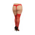 Dreamgirl Plus-Size Sheer Thigh-High Stockings With Silicone Lace Top Queen
