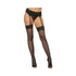 Dreamgirl Fishnet Thigh-High Stockings With Lace Top OS