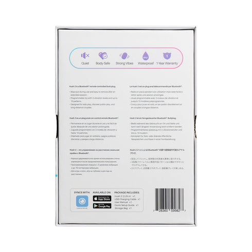 Lovense Hush 2 Bluetooth Remote-Controlled Vibrating Butt Plug