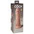 King Cock Elite 8 in. Vibrating Realistic Dildo With Suction Cup Beige