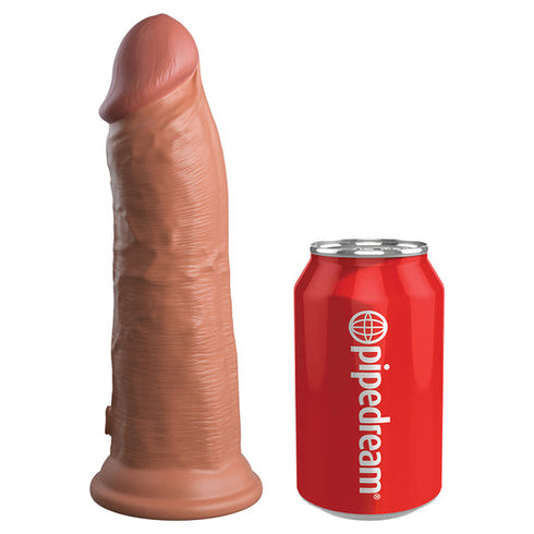 King Cock Elite 8 in. Vibrating Realistic Dildo With Suction Cup Beige