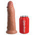 King Cock Elite 8 in. Vibrating Realistic Dildo With Suction Cup Beige