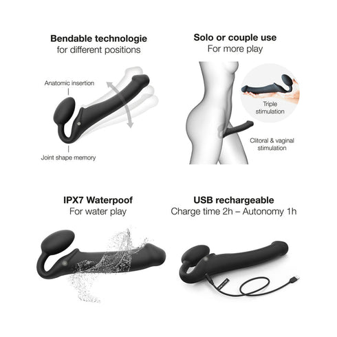 Strap-On-Me Vibrating Bendable Strapless Strap-On