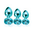 Nixie Metal Butt Plug Trainer Set 3-Piece Metallic