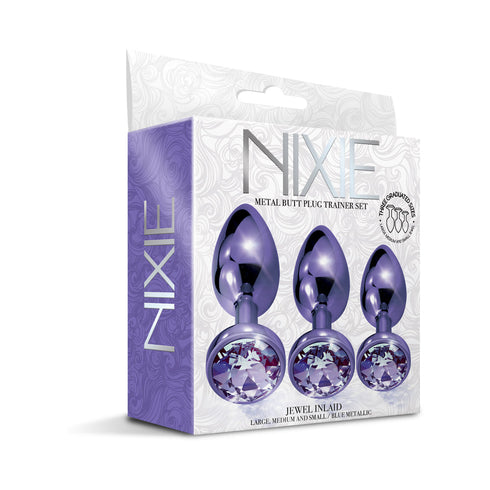 Nixie Metal Butt Plug Trainer Set 3-Piece Metallic