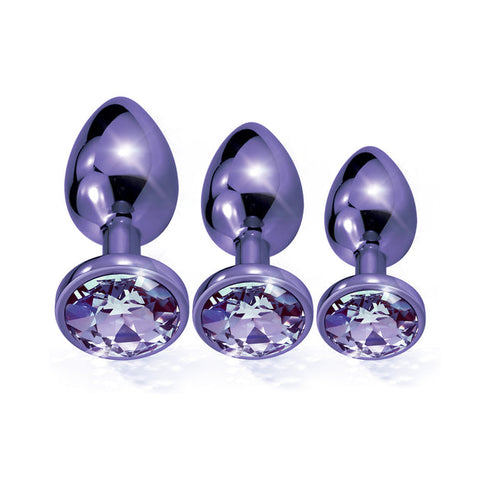 Nixie Metal Butt Plug Trainer Set 3-Piece Metallic