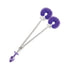 Nixie Metal Butt Plug & Furry Handcuff Set Medium Metallic