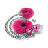 Nixie Metal Butt Plug & Furry Handcuff Set Medium Metallic