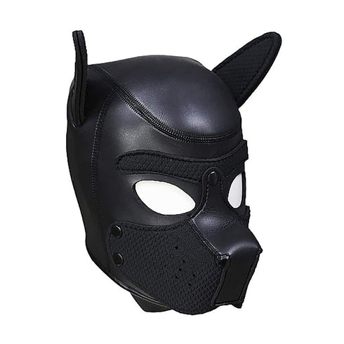 Ouch! Puppy Play Neoprene Puppy Hood Black (view 4)