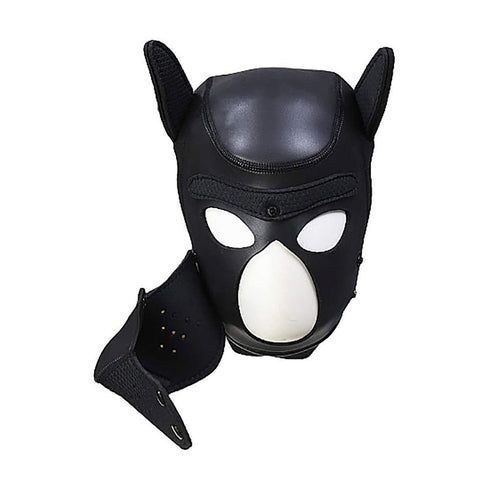 Ouch! Puppy Play Neoprene Puppy Hood Black (view 7)