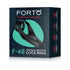 Forto F-48 Rechargeable Silicone Perineum Vibrating Double Cockring Black