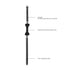Ouch! Black & White Silicone Bone Gag With Adjustable Bonded Leather Straps Black (view 7)