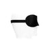 Ouch! Black & White Satin Curvy Eye Mask With Elastic Straps Blindfold Black (view 3)