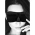 Ouch! Black & White Satin Curvy Eye Mask With Elastic Straps Blindfold Black (view 5)
