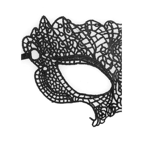 Ouch! Black & White Princess Lace Eye Mask Black (view 3)