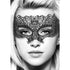 Ouch! Black & White Princess Lace Eye Mask Black (view 4)