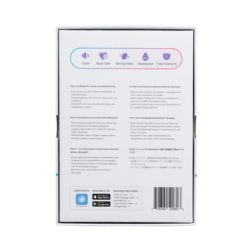 Lovense Hush 2 Bluetooth Remote-Controlled Vibrating Butt Plug