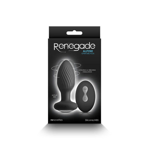 Renegade Alpine Gyrating Plug Black | Remote-Controlled Vibrating & Rotating Anal Plug